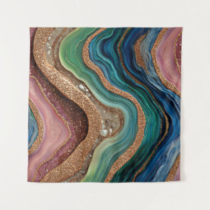 Boho Glitter Agate Tapestry