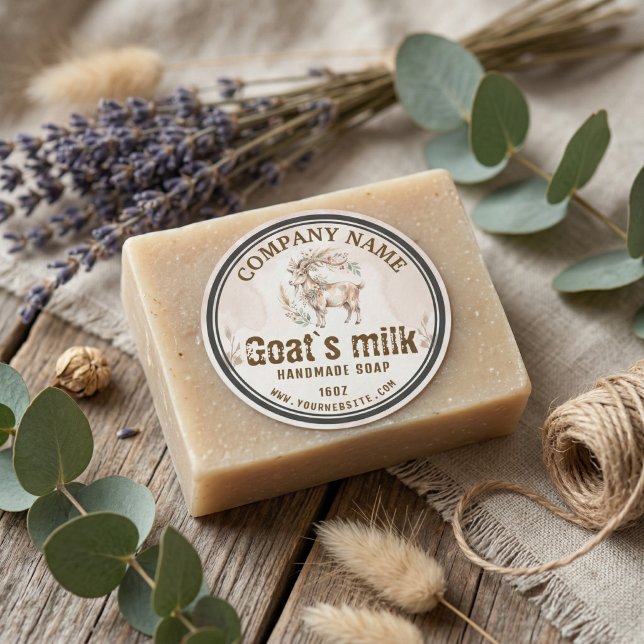 Boho Goat Milk Soap Label | Watercolor Rustic  (#bohodesign #goatmilksoap #soaplabel #watercolorlogo #rusticbranding #handmadesoap #bohologo ُ#goat)