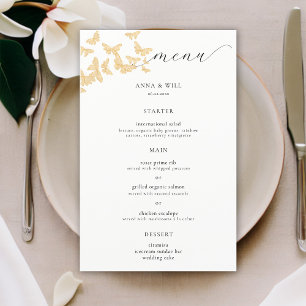 Boho Gold Butterflies Elegant Romantic Wedding 