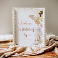 Boho gold butterfly Thank you for fluttering by