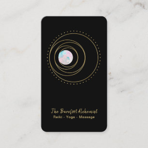*~* Boho Gold Geometric Mandala Sacred Geometry Business Card