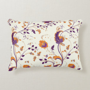 Boho Gold Purple Brushed Accent Pillow