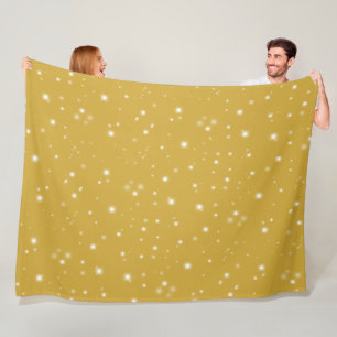 Boho Gold Starlight Fleece Blanket