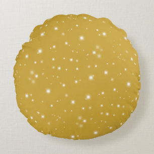 Boho Gold Starlight Round Cushion