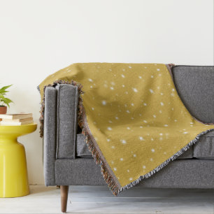 Boho Gold Starlight Throw Blanket