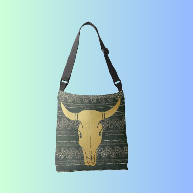 Boho Gold Steer Crossbody Bag (Creator Uploaded)