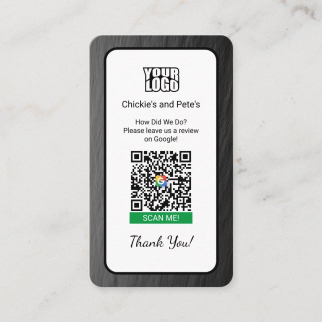 BOHO Google Review Business Card (Front)