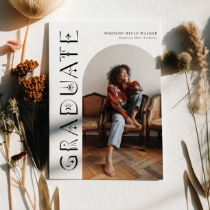 Boho Graduate Graduation Announcement