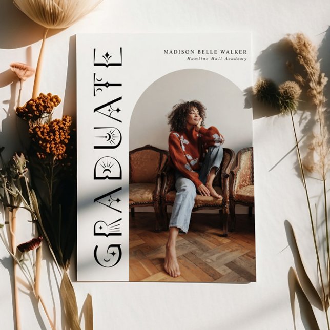 Boho Graduate Graduation Announcement (Creator Uploaded)