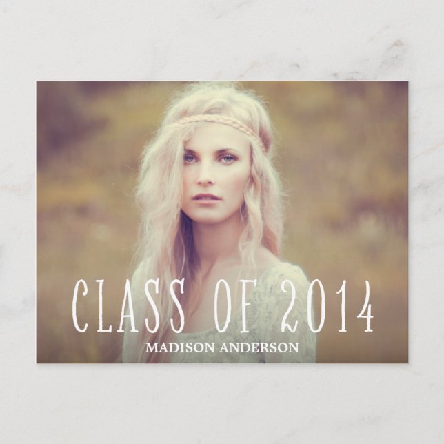 Boho | Graduation Postcard Invitation (Front)