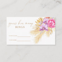 Boho grass - Guess how many rings bridal game