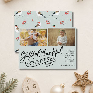 Boho Grateful Thankful Blessed Family Photo Christ
