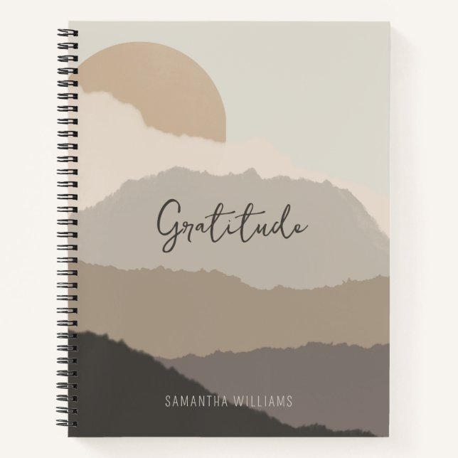 Boho Gratitude Journal, Law of Attraction  Notebook (Front)