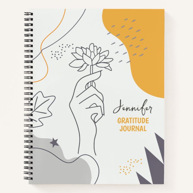 Boho Gratitude Journal, Law of Attraction  Notebook (Front)