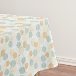 Boho Green and Gold Christmas Tablecloth