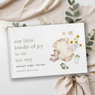 Boho Green Baby Clothes Gender Neutral Baby Shower Guest Book
