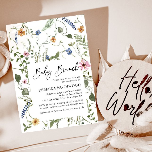 Boho Greenery Baby Brunch Shower Invitation (Creator Uploaded)
