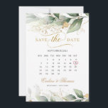 Boho greenery eucalyptus and gold leaves wedding s save the date<br><div class="desc">Boho greenery eucalyptus and gold leaves wedding Save the Date,  Contact me for matching items or for customisation,  Blush Roses ©</div>
