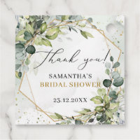 Boho greenery eucalyptus gold frame Bridal Shower