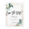 boho greenery floral wedding save the date card