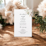 Boho Greenery Pampa Grass Wedding Program<br><div class="desc">Boho wedding program.</div>