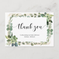 Boho greenery succulent leaves gold baby shower