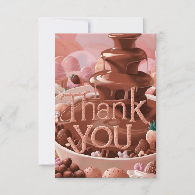 Boho Greeting Chocolate thank you card  (Front)