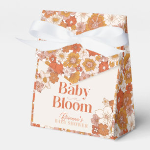 Boho Groovy Floral Baby in Bloom Baby Shower Favour Box