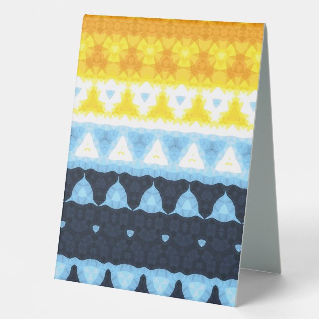 Boho Groovy Geometric Abstract AroAce Pride Flag (Front)