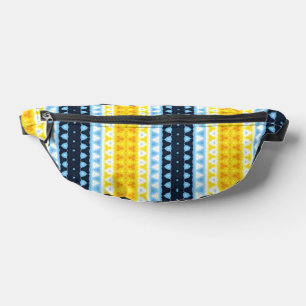 Boho Groovy Geometric Abstract AroAce Pride Flag Bum Bags