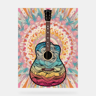 Boho guitar acrylic sign