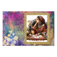 *~* Boho Gypsy Woman Psychic Card Reader A100