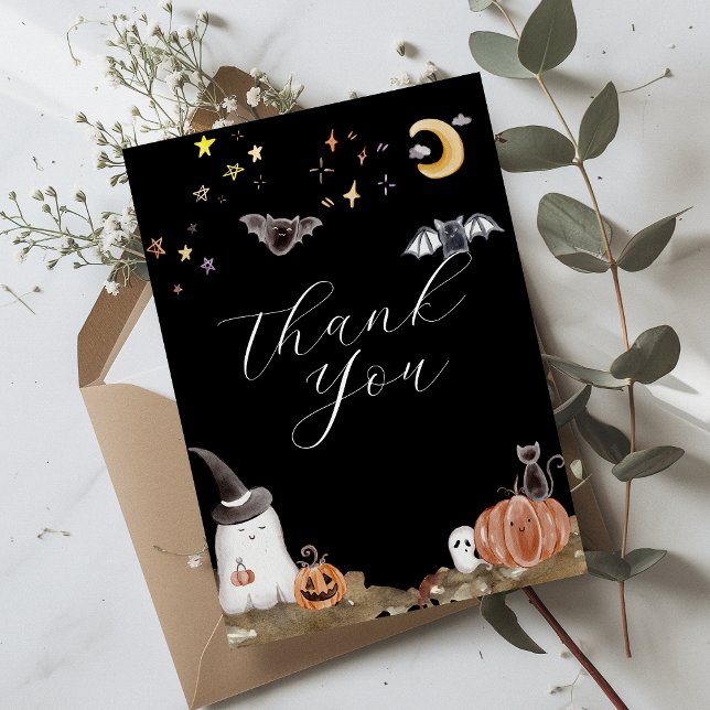 Boho Halloween Baby Shower Thank You Card (Creator Uploaded)