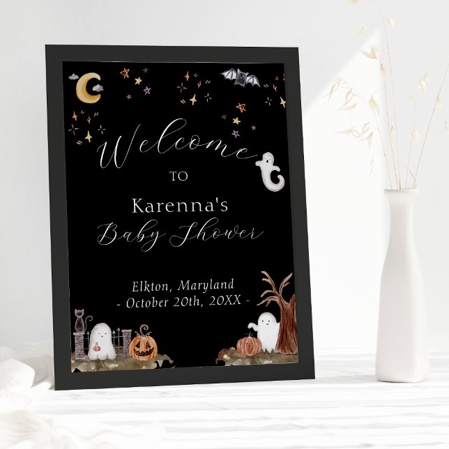 Boho Halloween Baby Shower Welcome Poster (Creator Uploaded)