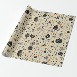 Boho Halloween Seamless Pattern Wrapping Paper