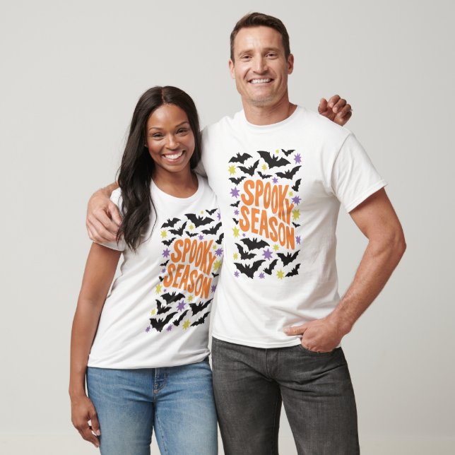 Boho Halloween Spooky Bats T-Shirt (Unisex)