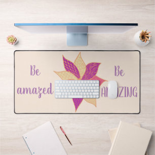 Boho Happy Flower Desk Mat