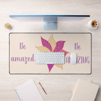 Boho Happy Flower Desk Mat