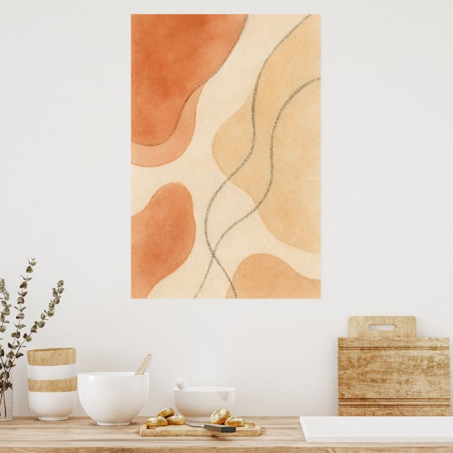 Boho Harmony | Minimalist Abstract Wall Art (Kitchen)