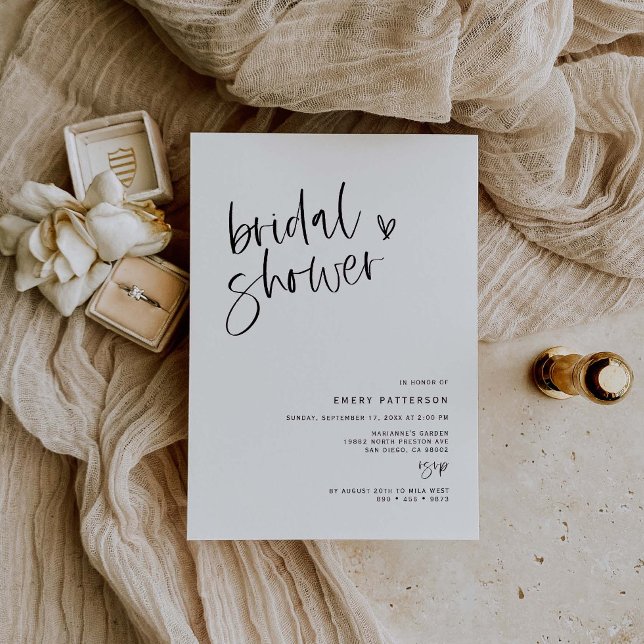 Boho Heart Bridal Shower Party Invitation E100 (Creator Uploaded)