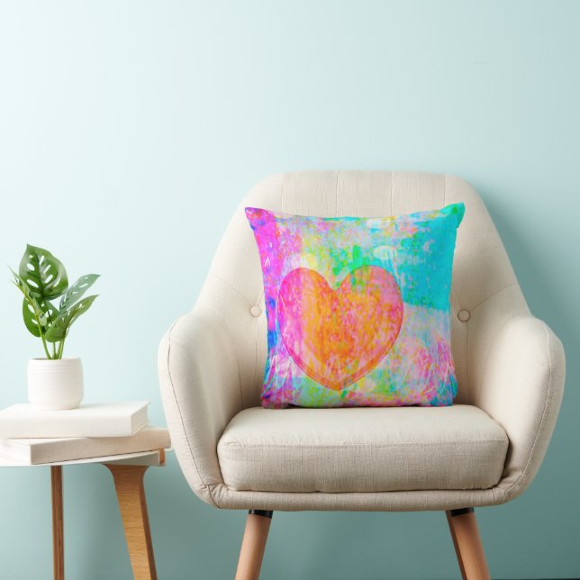 Boho Heart Collage Cushion (Chair)