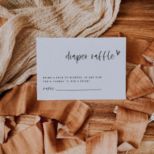 Boho Heart Diaper Raffle Baby Shower Game E100 Card