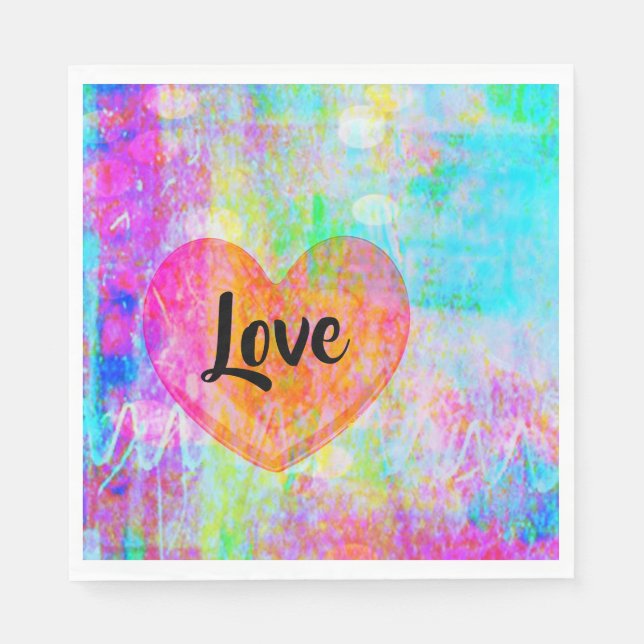 Boho Heart Love Napkin (Front)