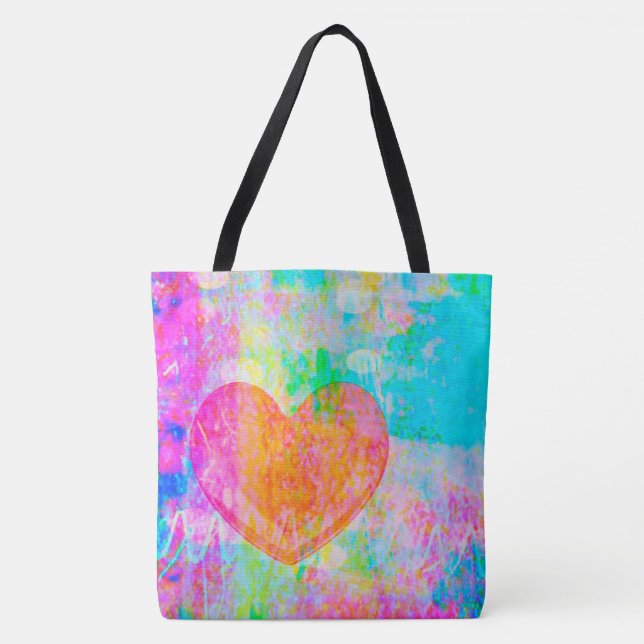 Boho Heart Tote Bag (Front)