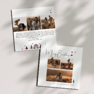 Boho Hearts Merry Everything Six Photo Christmas Holiday Card