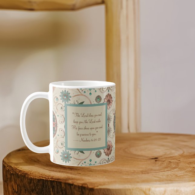 Boho Herb Morning Blessing Mug (Creator Uploaded)