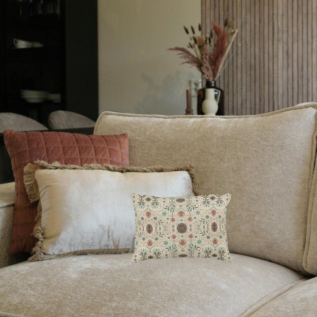 Boho Herb Pattern Lumbar Decorative Cushion (Creator Uploaded)