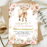 Boho Highland Cow Farm Girl Birthday Invitation<br><div class="desc">Boho Highland Cow Farm Girl Birthday Invitation</div>