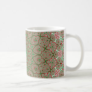 Boho Hippie Funky Trippy Ornate Christmas Mandala  Coffee Mug