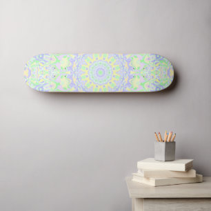 Boho Hippie Groovy Quirky Colourful Soft Pastel Skateboard